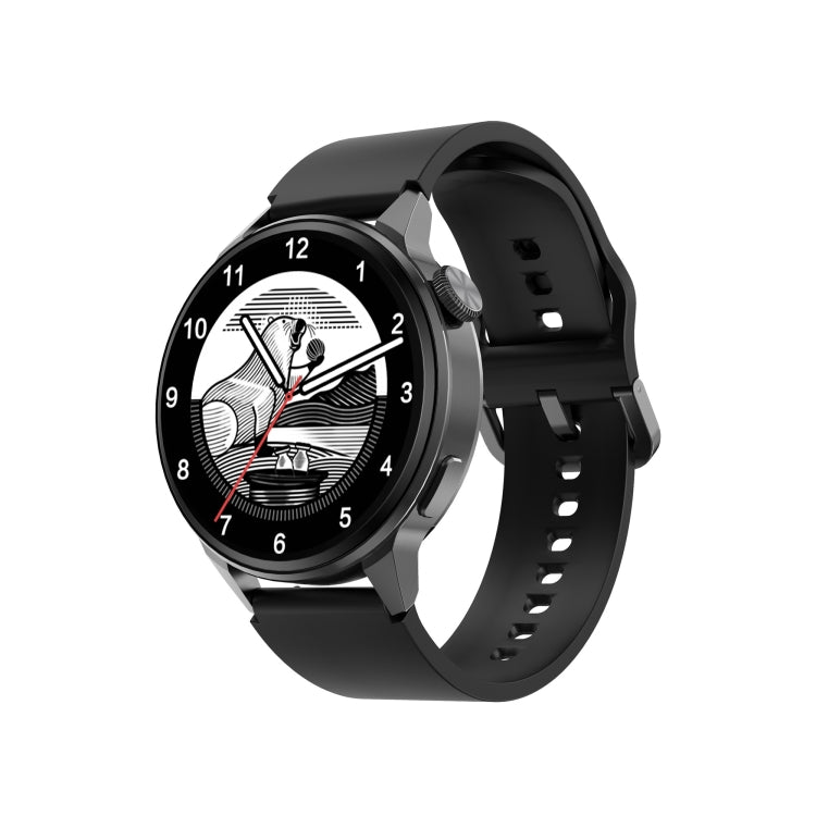 DT4 1.36 inch Silicone Watchband Color Screen Smart Watch(Black) - Smart Wear by buy2fix | Online Shopping UK | buy2fix