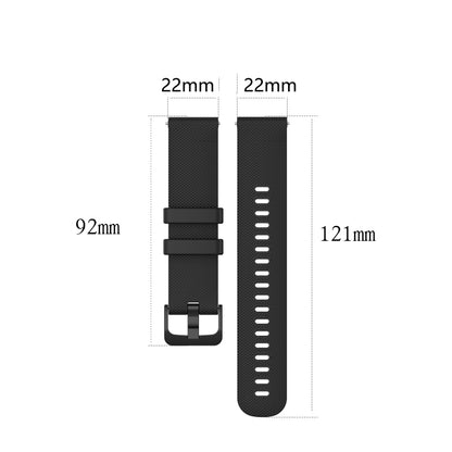 For Xiaomi Watch S1 22mm Checkered Silicone Watch Band(Blue) - Smart Wear by buy2fix | Online Shopping UK | buy2fix
