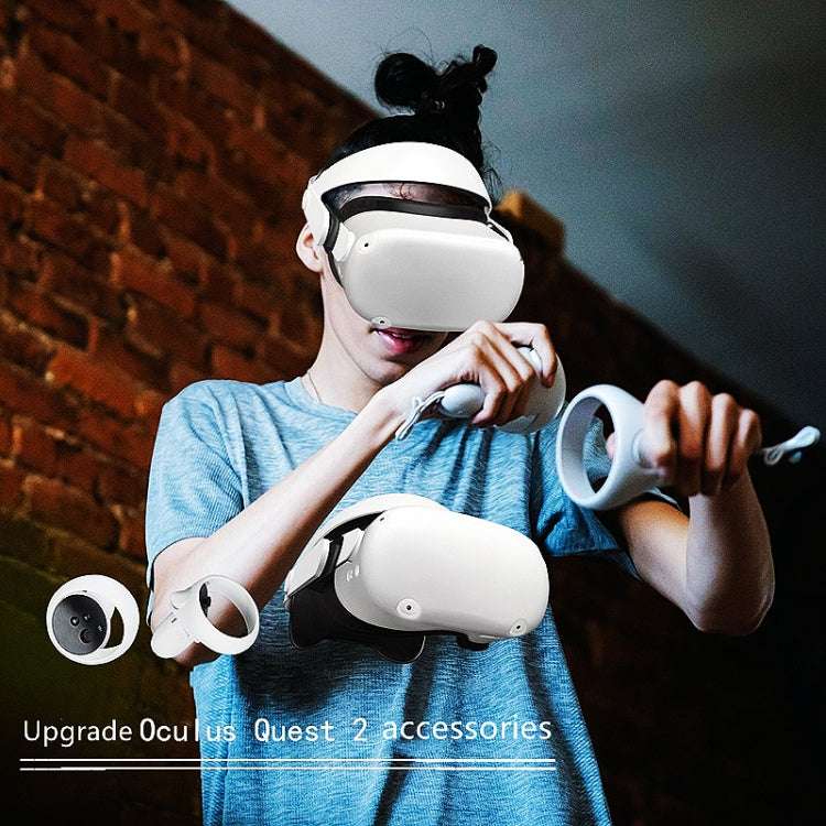 For Oculus Quest2 VR Handle Host All-inclusive Non-slip Anti-fall Silicone Protective Cover - Consumer Electronics by buy2fix | Online Shopping UK | buy2fix