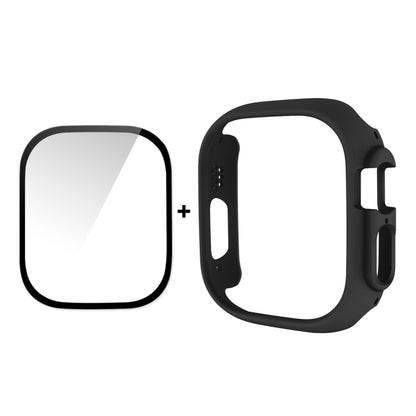 For Apple Watch Ultra / Ultra 2 49mm ENKAY 2 in 1 PC Case + Full Coverage 9H Tempered Glass Film(Black) - Watch Cases by ENKAY | Online Shopping UK | buy2fix