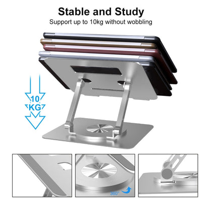D088 Portable Aluminum 360 Degree Rotating Height Flexible Adjustable Notebook Laptop Stand - Computer & Networking by buy2fix | Online Shopping UK | buy2fix