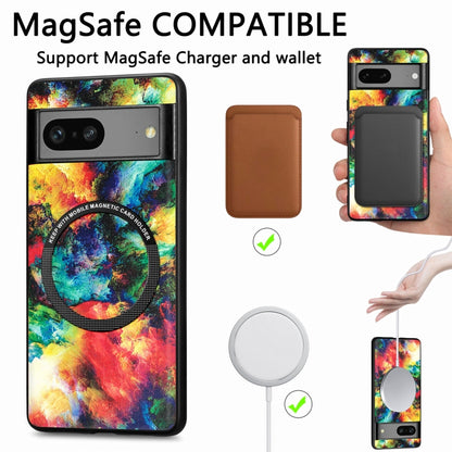 For Google Pixel 7 Colored Drawing Leather Back Cover Magsafe Phone Case(Rhombus) - Google Cases by buy2fix | Online Shopping UK | buy2fix