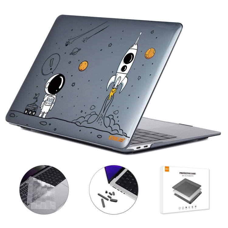 For MacBook Air 13.6 A2681 ENKAY Hat-Prince 3 in 1 Spaceman Pattern Laotop Protective Crystal Case with TPU Keyboard Film / Anti-dust Plugs, Version:US(Spaceman No.1) - MacBook Air Cases by ENKAY | Online Shopping UK | buy2fix