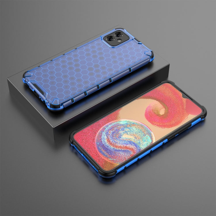 For Samsung Galaxy A04e 4G Honeycomb Phone Case(Blue) - Galaxy Phone Cases by buy2fix | Online Shopping UK | buy2fix