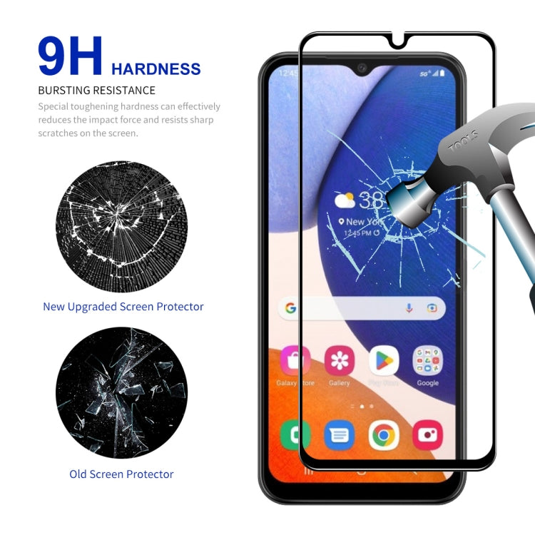 For Samsung Galaxy A14 5G 5pcs ENKAY Hat-Prince Full Glue 0.26mm 9H 2.5D Tempered Glass Full Film - Galaxy Tempered Glass by ENKAY | Online Shopping UK | buy2fix