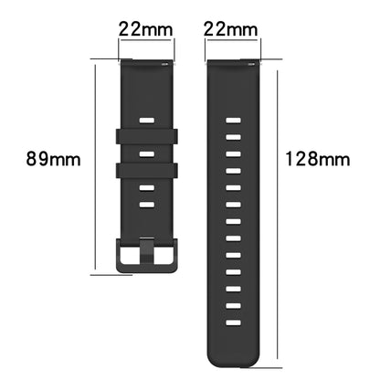 For Xiaomi MI Watch Sport 22mm Concave Striped Slicone Watch Band(Black) - Watch Bands by buy2fix | Online Shopping UK | buy2fix