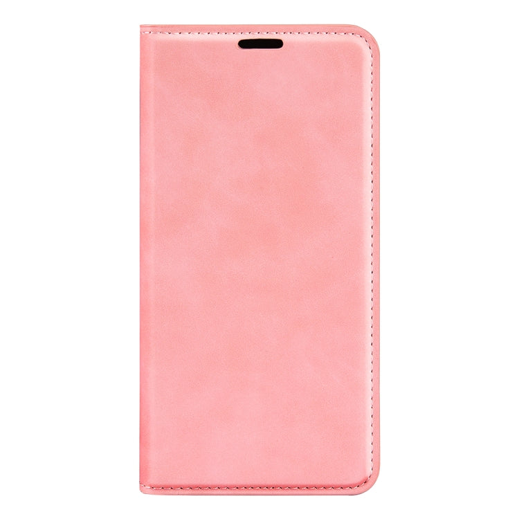 For Xiaomi Redmi Note 12 4G Global Retro-skin Magnetic Suction Leather Phone Case(Pink) - Note 12 Cases by buy2fix | Online Shopping UK | buy2fix