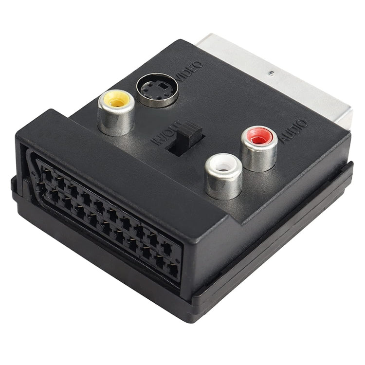 JUNSUNMAY 21 Pin Scart Male to Female S-Video 3 RCA Adapter Switchable in Out Audio Converter -  by JUNSUNMAY | Online Shopping UK | buy2fix