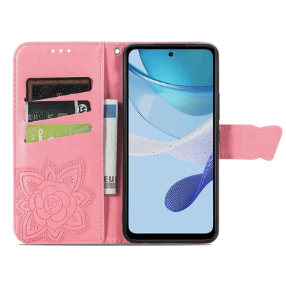 For Motorola Moto G 5G 2023 Butterfly Love Flower Embossed Leather Phone Case(Pink) - Motorola Cases by buy2fix | Online Shopping UK | buy2fix
