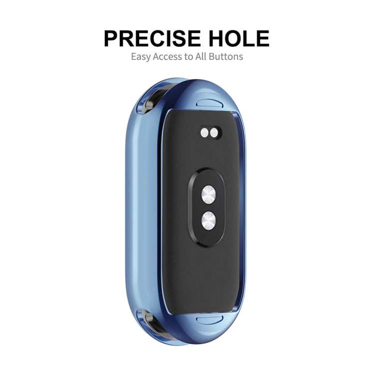 For Xiaomi Mi Band 8 ENKAY Hat-Prince Full Coverage Electroplated Soft TPU Watch Case with Screen Protection(Black) - Watch Cases by ENKAY | Online Shopping UK | buy2fix