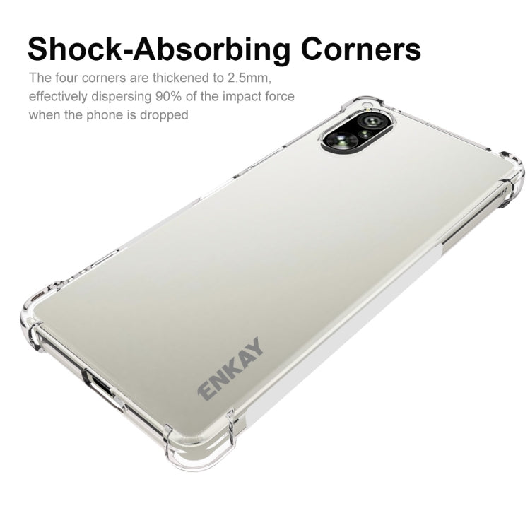 For Sony Xperia 5 V ENKAY Hat-Prince Transparent TPU Shockproof Phone Case - Sony Cases by ENKAY | Online Shopping UK | buy2fix