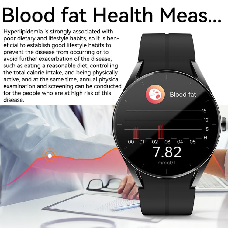 KS05 1.32 inch IP67 Waterproof Color Screen Smart Watch,Support Blood Oxygen / Blood Glucose / Blood Lipid Monitoring(Gray) - Smart Watches by buy2fix | Online Shopping UK | buy2fix