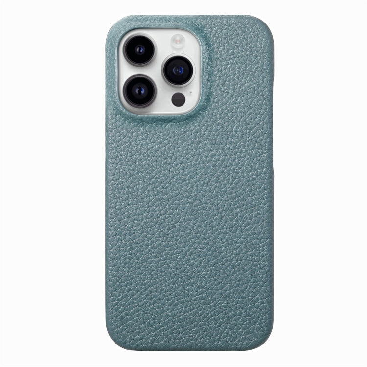 For iPhone 15 Pro Max Litchi Oil Edge Leather Back Phone Case(Light Blue) - iPhone 15 Pro Max Cases by buy2fix | Online Shopping UK | buy2fix