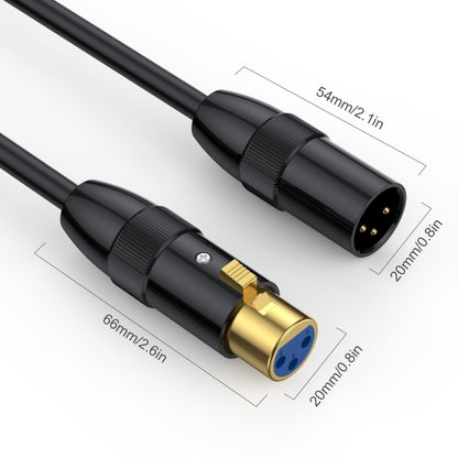 JUNSUNMAY XLR Male to Female Mic Cord 3 Pin Audio Cable Balanced Shielded Cable, Length:10m - Microphone Audio Cable & Connector by JUNSUNMAY | Online Shopping UK | buy2fix