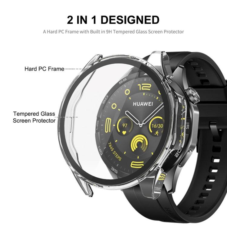 For Huawei Watch GT 4 41mm ENKAY Hat-Prince Full Coverage PC + Tempered Film Integrated Watch Protective Case(Transparent) - Watch Cases by ENKAY | Online Shopping UK | buy2fix