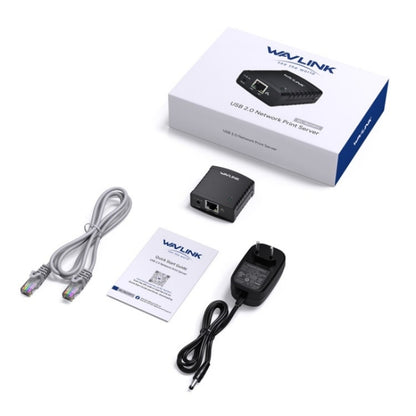 WAVLINK NU72P11 100Mbps Network Print Server USB 2.0 Network Printer Power Adapter(EU Plug) - Printer Accessories by WAVLINK | Online Shopping UK | buy2fix