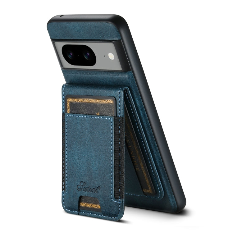 For Google Pixel 7a Suteni H17 Oil Eax Leather Detachable Wallet Phone Case(Blue) - Google Cases by Suteni | Online Shopping UK | buy2fix