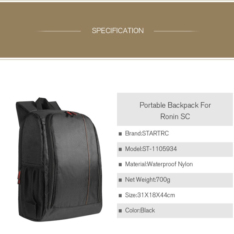 STARTRC Outdoor Travel Portable Waterproof Nylon Backpack for DJI Ronin-SC / Mavic 2 Drone -  by STARTRC | Online Shopping UK | buy2fix