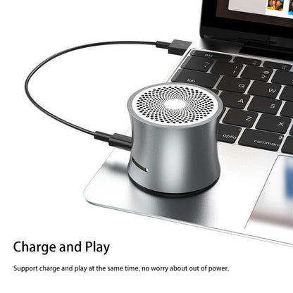 EWA A104 Bluetooth Speaker MP3 Player Portable Speaker Metallic USB Input MP3 Player Stereo Multimedia Speaker(Rose Gold) - Mini Speaker by EWA | Online Shopping UK | buy2fix