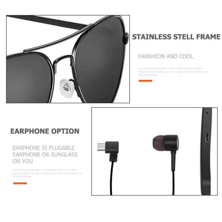 A8 Wireless Earphone Bluetooth Headset Sunglasses Music Headphones Smart Glasses Earbud Hands-free with Mic - Bluetooth Earphone by buy2fix | Online Shopping UK | buy2fix