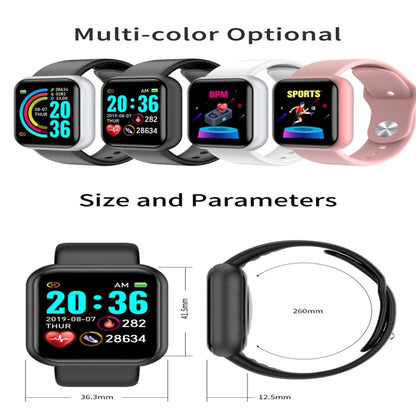 D20 1.3inch IPS Color Screen Smart Watch IP67 Waterproof,Support Call Reminder /Heart Rate Monitoring/Blood Pressure Monitoring/Sedentary Reminder(Black) - Smart Wear by buy2fix | Online Shopping UK | buy2fix