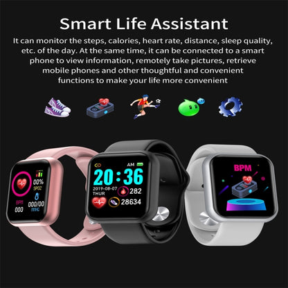 D20 1.3inch IPS Color Screen Smart Watch IP67 Waterproof,Support Call Reminder /Heart Rate Monitoring/Blood Pressure Monitoring/Sedentary Reminder(Black) - Smart Wear by buy2fix | Online Shopping UK | buy2fix