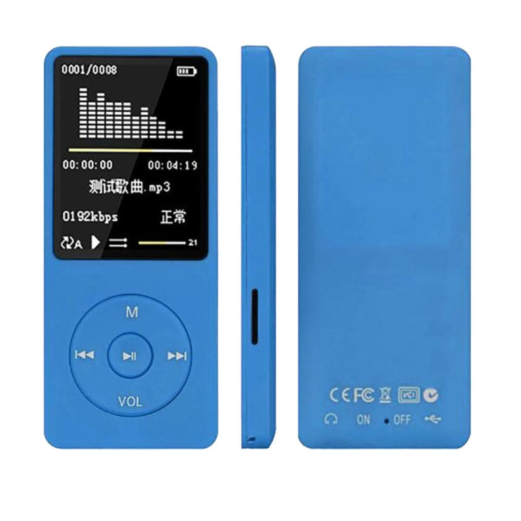 Fashion Portable LCD Screen FM Radio Video Games Movie MP3 MP4 Player Mini Walkman, Memory Capacity:4GB(Blue) - Consumer Electronics by buy2fix | Online Shopping UK | buy2fix