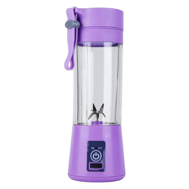 USB Rechargeable Electric Automatic Vegetable Fruit Citrus Orange Juice Maker Cup Mixer Bottle (380ML)(6 Blades Purple) - Home & Garden by buy2fix | Online Shopping UK | buy2fix