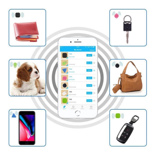 Pet Child Wallet Alarm Key Finder Mini Tag Smart Tracker Bluetooth GPS Locator Alarm Auto Car Pets Kids Motorcycle Trackers(Black) - Home & Garden by buy2fix | Online Shopping UK | buy2fix