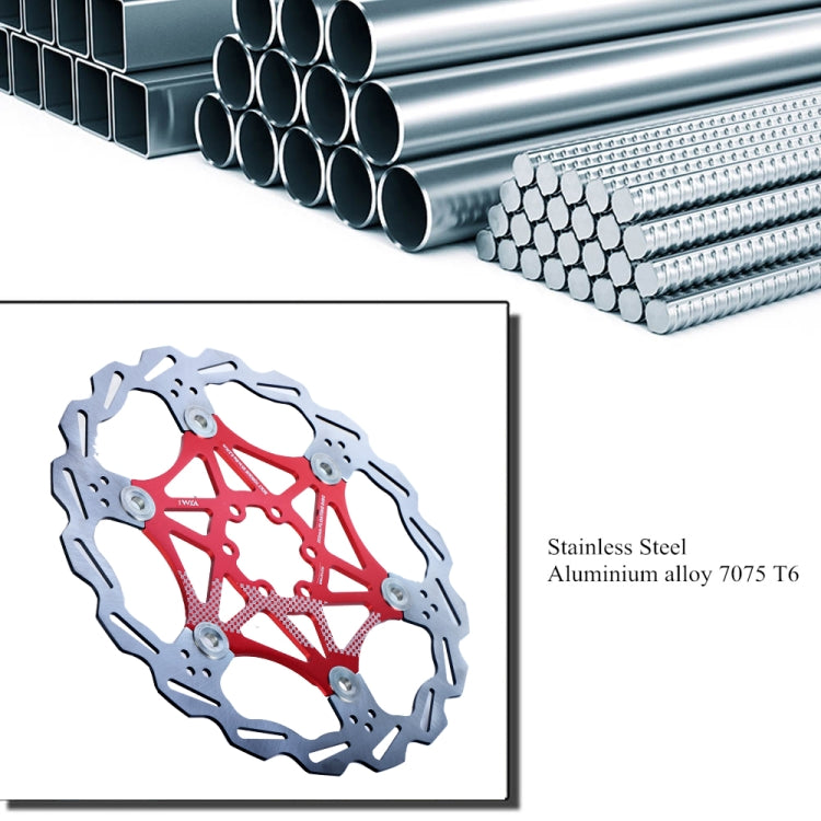 VXM Bicycle Mountain Bike Floating Brake Disc Brake 160mm(Red) - Outdoor & Sports by VXM | Online Shopping UK | buy2fix
