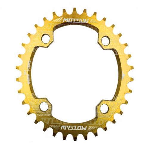 MOTSUV Narrow Wide Chainring MTB  Bicycle 104BCD Tooth Plate Parts(Yellow) - Outdoor & Sports by MOTSUV | Online Shopping UK | buy2fix