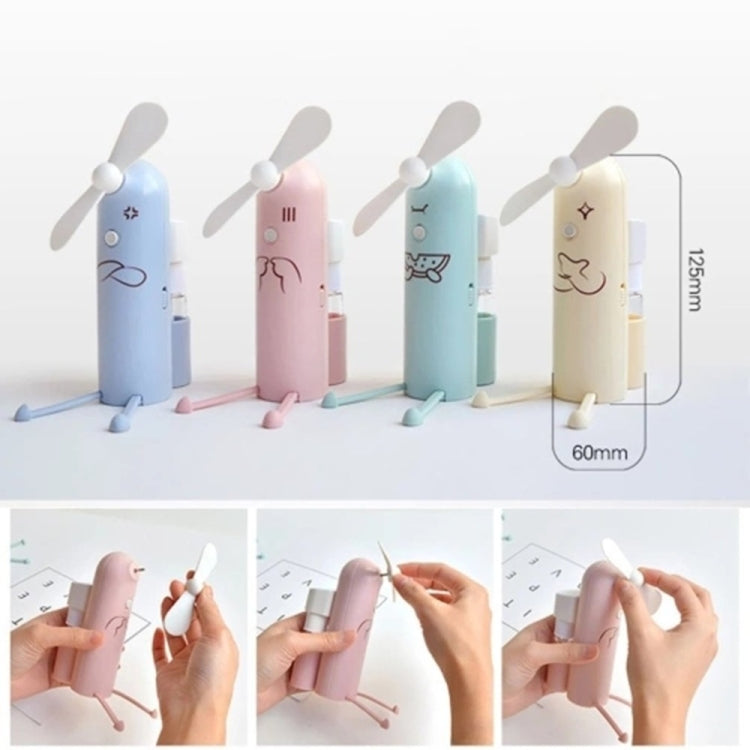 Creative Mobile Phone Bracket Cartoon Spray Mini Fan Portable Usb Fan(Beige) - Consumer Electronics by buy2fix | Online Shopping UK | buy2fix