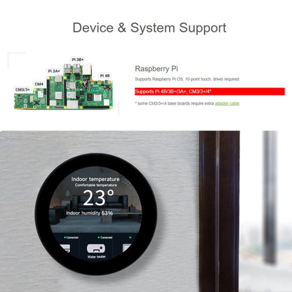 Waveshare 3.4 inch DSI Round Touch Display, 800 × 800, IPS, 10-Point Touch - Consumer Electronics by Waveshare | Online Shopping UK | buy2fix