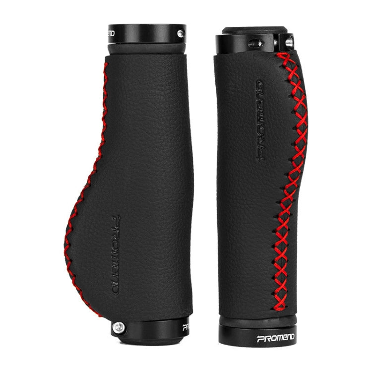 PROMEND Mountain Bicycle Sponge Leather Anti-Skid Grip Ergonomic Handle(Black red line) - Bicycle Grips by PROMEND | Online Shopping UK | buy2fix