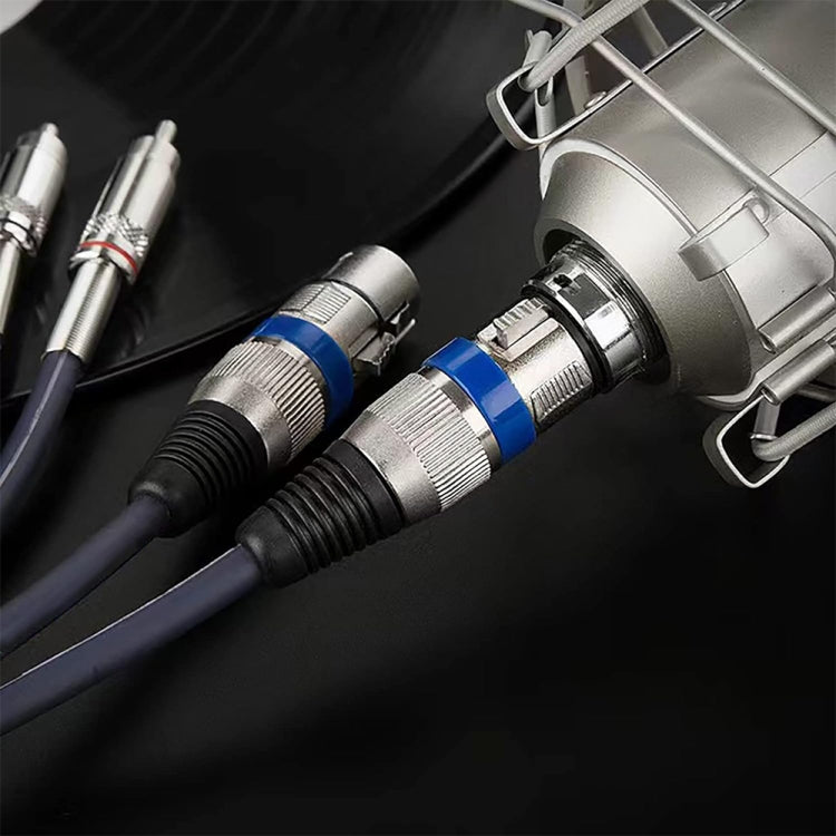 2RCA Male 2XLR Caron Female Speaker Audio Balance Cable, Length:1m - Microphone Audio Cable & Connector by buy2fix | Online Shopping UK | buy2fix