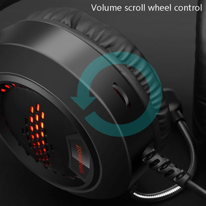 Smailwolf AK3 3.5mm Double Plug Version Game Wired Luminous Desktop Computer Headset(Pink) - Multimedia Headset by AK3 | Online Shopping UK | buy2fix
