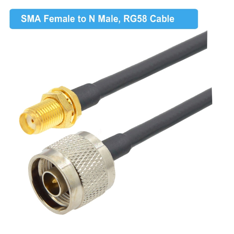 SMA Female To N Male RG58 Coaxial Adapter Cable, Cable Length:5m - Connectors by buy2fix | Online Shopping UK | buy2fix