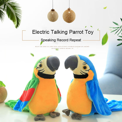 Plush Toy Parrots Recording Talking Parrots Will Twist the Fan Wings Children Toys, Size:Height 18cm(Red) - Toys & Hobbies by buy2fix | Online Shopping UK | buy2fix