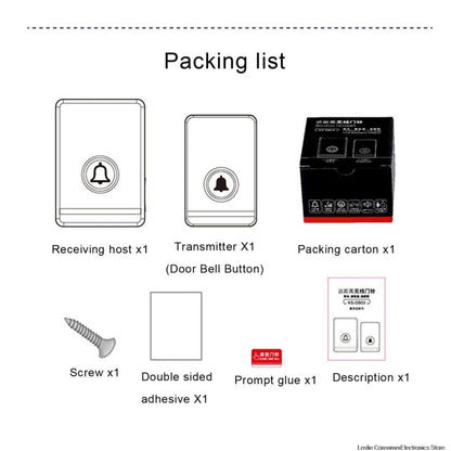 Villa Home Remote Doorbell 48 Classic Music Smart Wireless Doorbell, US Plug - Security by buy2fix | Online Shopping UK | buy2fix