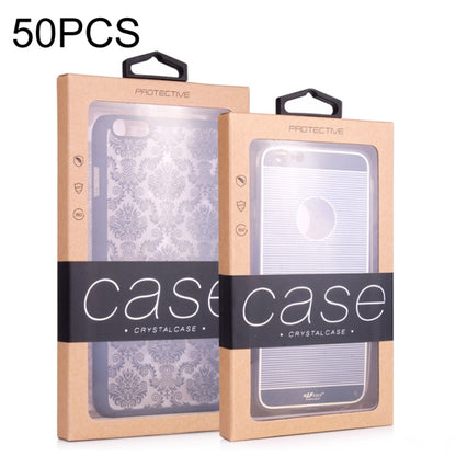 50 PCS Kraft Paper Phone Case Leather Case Packaging Box, Size: L 5.8-6.7 Inch(Black) -  by buy2fix | Online Shopping UK | buy2fix