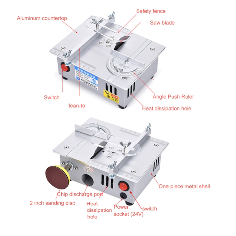 S6  96W Multifunctional Model Desktop Mini Table Saw Cutter,Spec: High-end Version(EU Plug) - Electric Saws & Accessories by buy2fix | Online Shopping UK | buy2fix