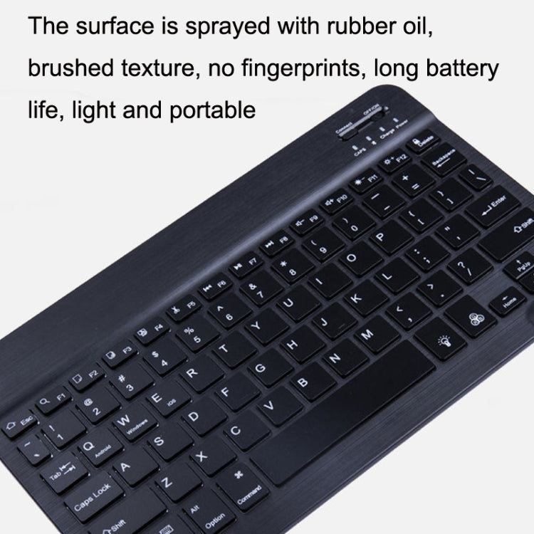 10 Inch RGB Colorful Backlit Bluetooth Keyboard And Mouse Set For Mobile Phone / Tablet(Black) -  by buy2fix | Online Shopping UK | buy2fix