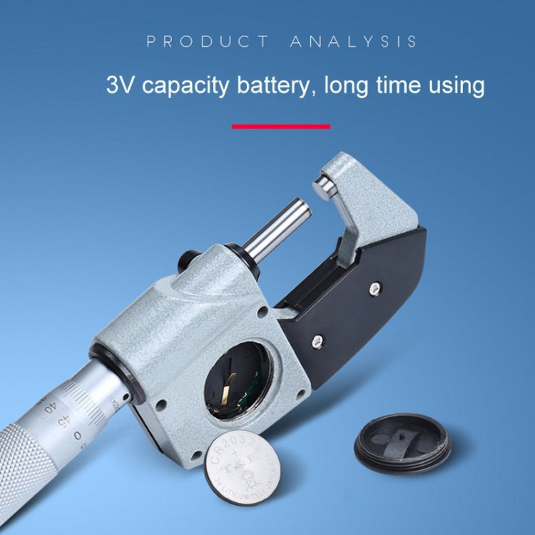 Digital Display Outer Diameter Micrometer 0.001mm High Precision Electronic Spiral Micrometer Thickness Gauge, Model:25-50mm - Consumer Electronics by buy2fix | Online Shopping UK | buy2fix