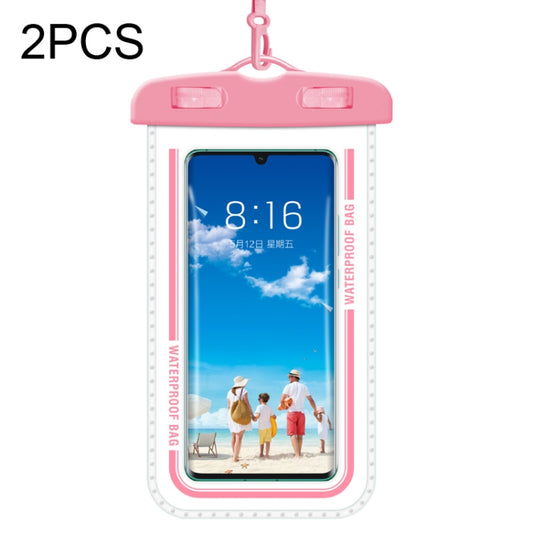 2 PCS Transparent Waterproof Cell Phone Case Swimming Cell Phone Bag Macaron Red - Waterproof Bag by buy2fix | Online Shopping UK | buy2fix