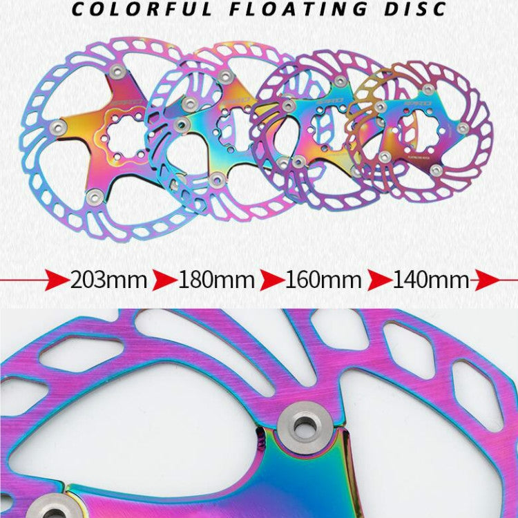 IIIPRO Floating Disc Road Mountain Bike Six Nail Disc Brake Disc, Size:160mm(Colorful) - Others by IIIPRO | Online Shopping UK | buy2fix