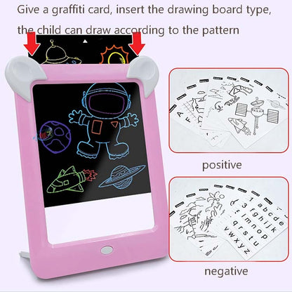 LED Luminous Drawing Board Electronic Fluorescent Writing Board Children Light Painting Message Board(Blue) - Consumer Electronics by buy2fix | Online Shopping UK | buy2fix