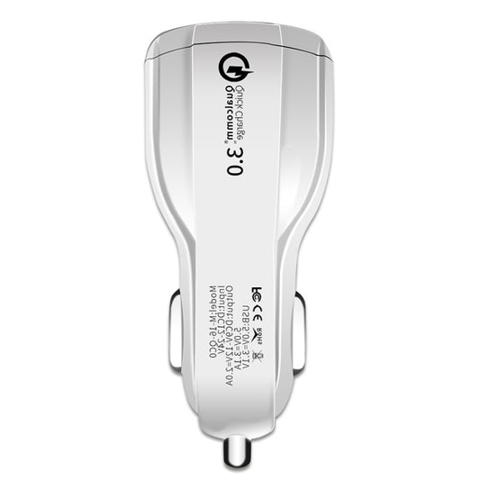 2 PCS QC3.0+3.1A Car Charger Dual USB 6A Halo Wine Bottle Fast Charge Car Charger(Classic White) - In Car by buy2fix | Online Shopping UK | buy2fix