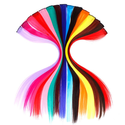 10 PCS Chemical Fiber Wig One-Step Gradient Color Single Card Wig, Stretched Length:24inches(49#) - Wigs by Alileader | Online Shopping UK | buy2fix