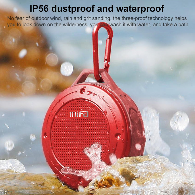 mifa IXP6 Waterproof Mini Portable Bass Wireless Bluetooth Speaker Built-in Mic(Silver grey) - Mini Speaker by buy2fix | Online Shopping UK | buy2fix