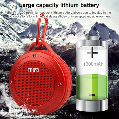 mifa IXP6 Waterproof Mini Portable Bass Wireless Bluetooth Speaker Built-in Mic(red) - Mini Speaker by mifa | Online Shopping UK | buy2fix